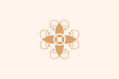 flower vector template logo design