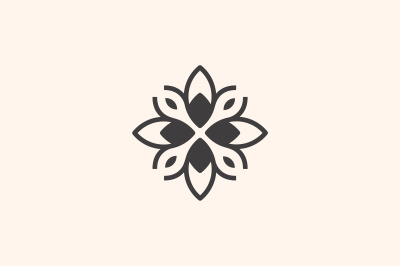 flower pattern vector template logo design