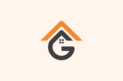 letter g home vector template logo design