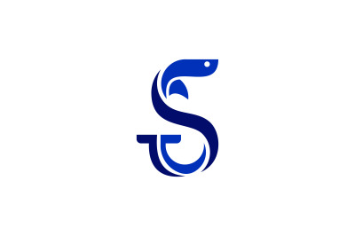 letter s snake vector template logo design