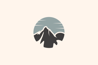 mountain vector template logo design