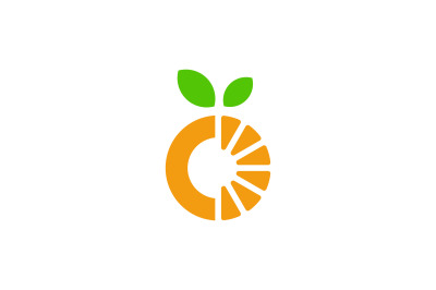 orange vector template logo design