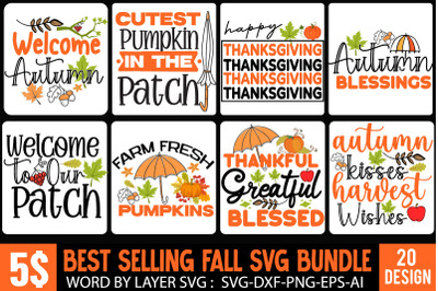 #Fall SVG Bundle,Autumn Sublimation Bundle, Fall SVG Cut File, Fall