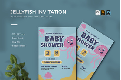 Jellyfish - Baby Shower Invitation