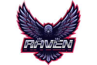 Raven sport mascot logo design