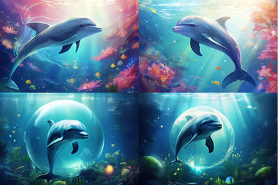 a cute dolphin in a dream