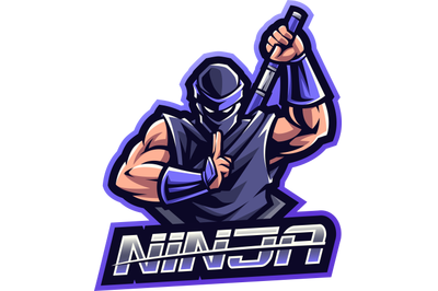 Ninja esport mascot logo design