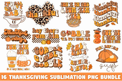 Thanksgiving Sublimation PNG Bundle