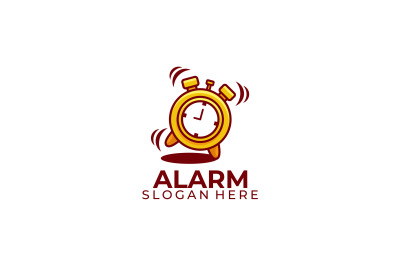 alarm clock vector template design logo