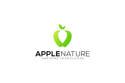 apple nature vector template design logo