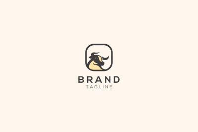 bull vector template design logo