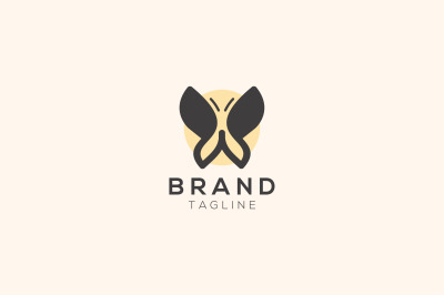 butterfly vector template design logo