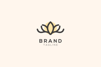 flower vector template design logo