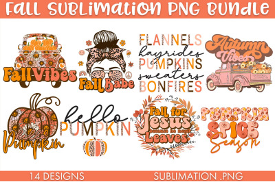 Fall Sublimation PNG Bundle