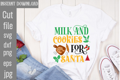 Milk And Cookies For Santa SVG cut file,Mega Retro Christmas Svg Bundl