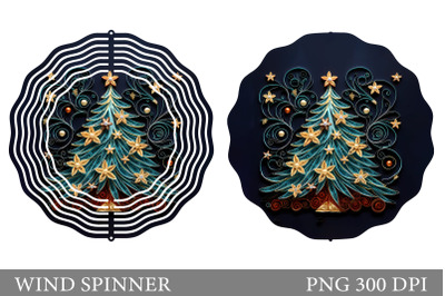 Christmas Tree Wind Spinner. Winter Wind Spinner Design