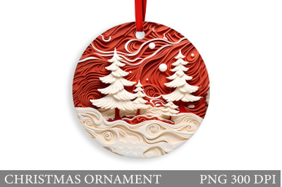 Christmas Tree Ornament. Winter Christmas Ornament Design