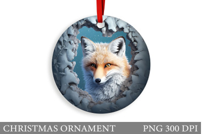 Fox Christmas Ornament. Winter Christmas Ornament Design