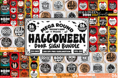 Halloween Round Sign Bundle