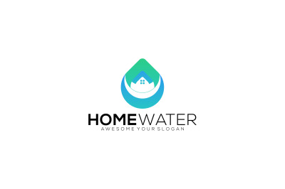 home water drop vector template design logo