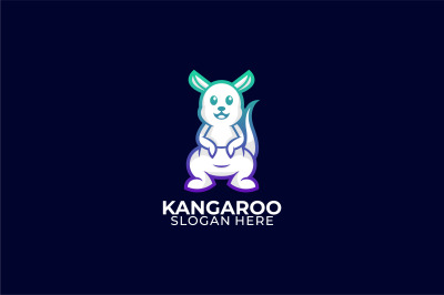 kangaro lineart vector template design logo