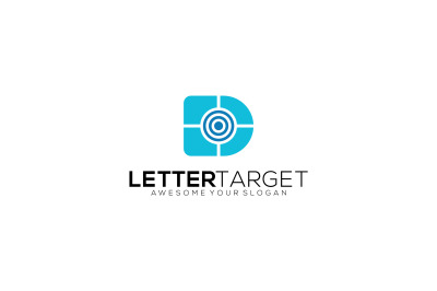 letter D target vector template design logo