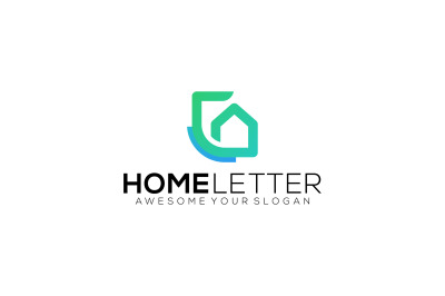 letter g home vector template design logo