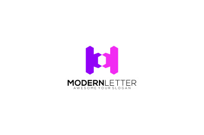 letter H vector template design logo