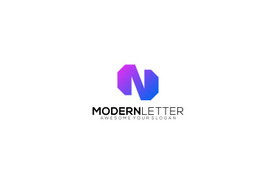 letter N vector template design logo