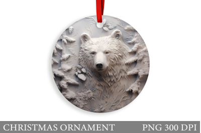 Bear Christmas Ornament Design. Winter Christmas Ornament