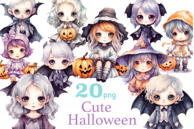 Cute Halloween Clipart PNG | Kawaii Woman Clipart