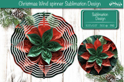 3D Wind Spinner sublimation Christmas Flower wind spinner Sublimation