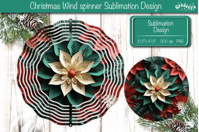 3D Wind Spinner sublimation Christmas Flower wind spinner Sublimation