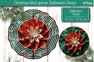 Christmas flower wind spinner Christmas Wind spinner Sublimation