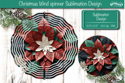 3D Wind Spinner sublimation Christmas Flower wind spinner Sublimation