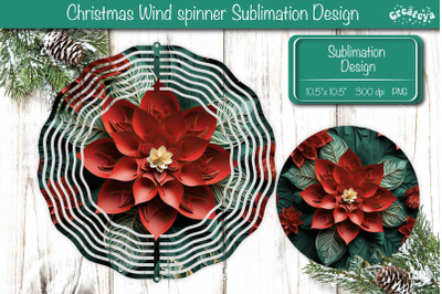 3D Wind Spinner sublimation Christmas Flower wind spinner Sublimation