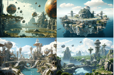 New worlds with 3d render