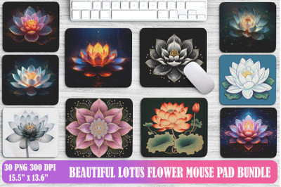 Beautiful Lotus Flower Art Mouse Pad Design Bundle