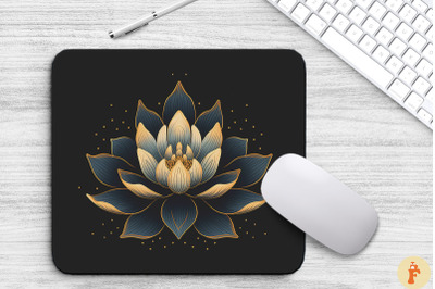 Beautiful Lotus Flower Mouse Pad Design