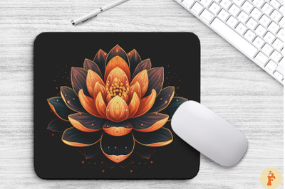 Beautiful Lotus Flower Mouse Pad Design