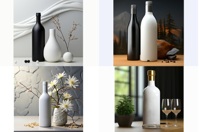 realistic bottle mockup. Design Template of Packaging Mockup