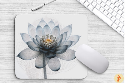 Delicate Lotus Flower Mouse Pad Design