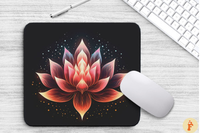 Lotus Flower Symbol Mouse Pad Design