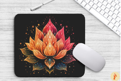 Lotus Flower Symbol Mouse Pad Design