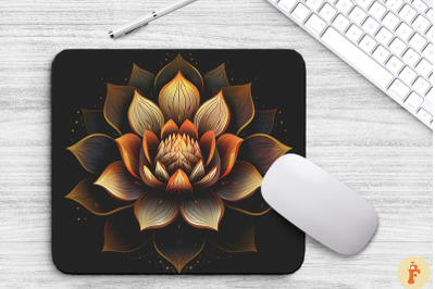 Lotus Flower Symbol Mouse Pad Design