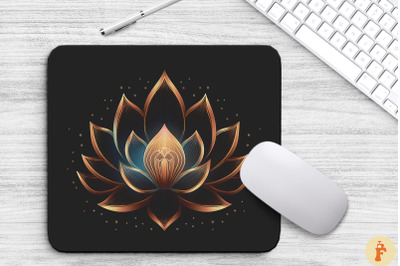 Lotus Flower Symbol Mouse Pad Design