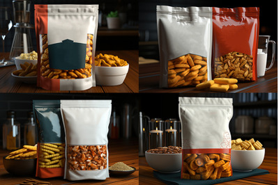 Premium Snack Packaging Mockup