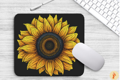 Beautiful Sunflower Mouse Pad Design