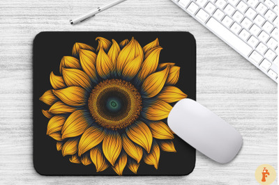 Beautiful Sunflower Mouse Pad Design