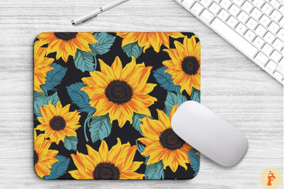 Vinatage Sunflowers Pattern Mouse Pad